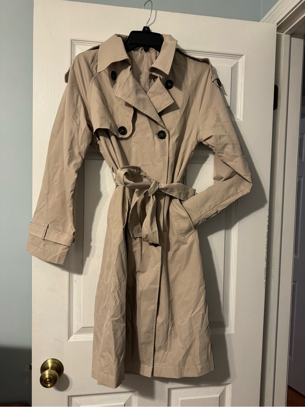 Classic Beige Trench Coat with Belt